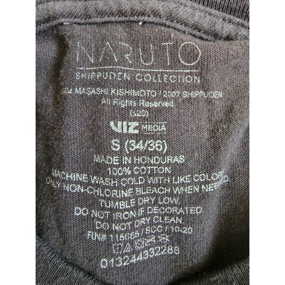 Naruto Uzumaki Shippuden 2002 Black T-Shirt Size Small Anime Masashi Kishimoto - Picture 4 of 4